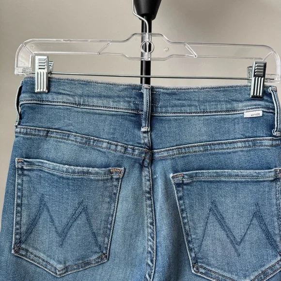 Mother The Insider Crop Step Fray Jeans 27 - Picture 6 of 8